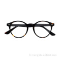 En stock Round Clear Vintage Optical Eyewear Acétate Cadre